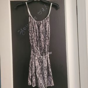 Aztec Patern Black and White  Spaghetti Strap Top